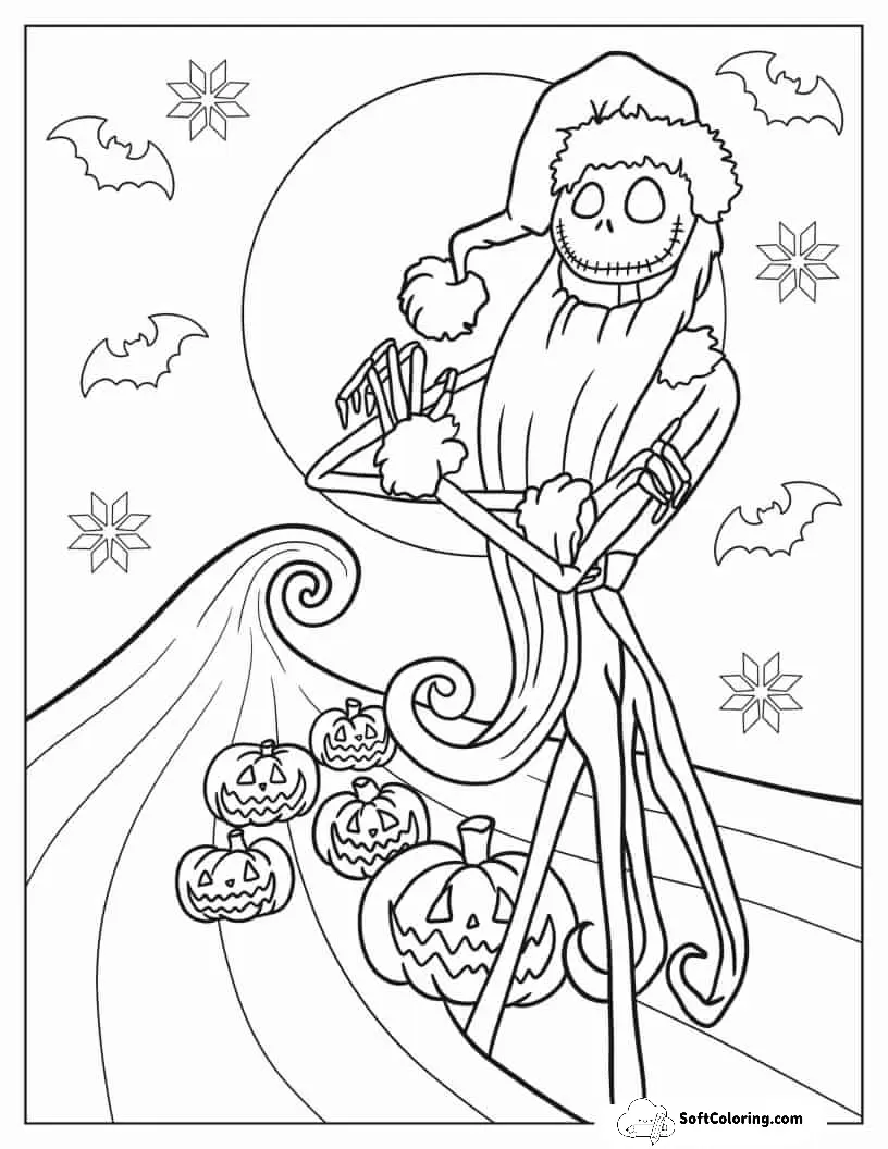 Jack Skellington In Santa Costume
