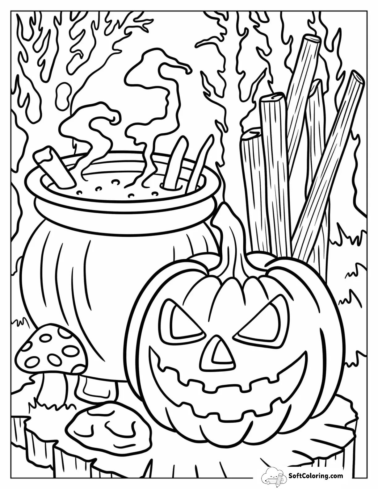 Jack-O-Lantern Coloring Pages
