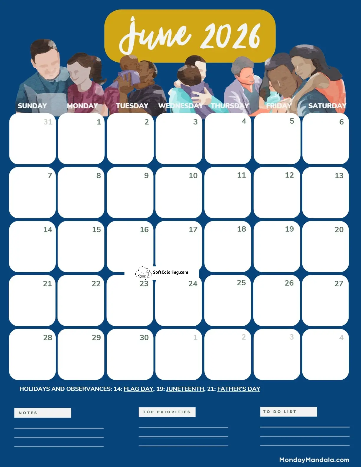 June 2026 Calendar Printable Fathers Dv2Ay 3 Portrait