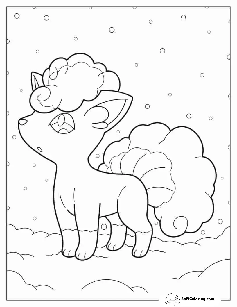 Kawaii Alolan Vulpix In The Snow