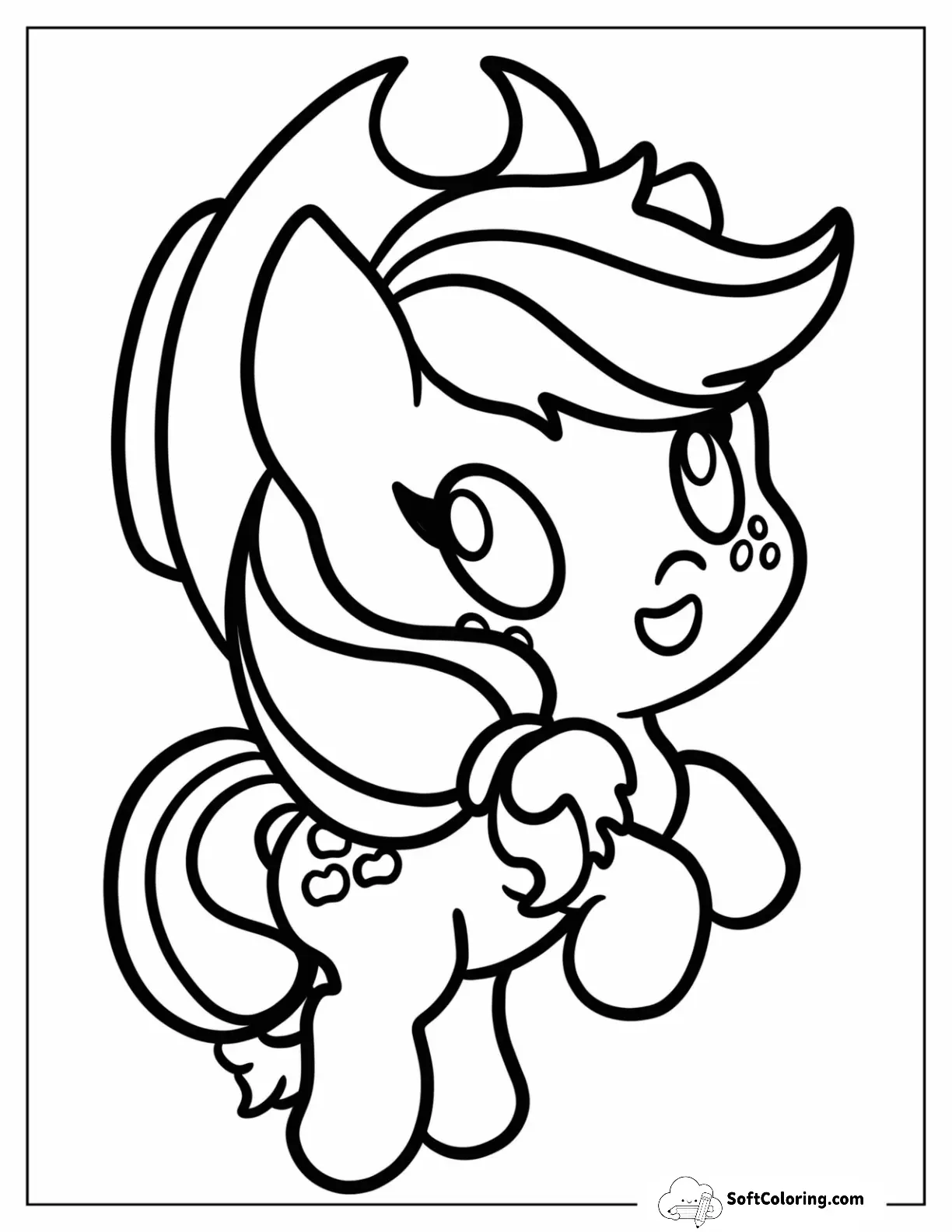 Kawaii Cute Applejack Standing On Hind Legs