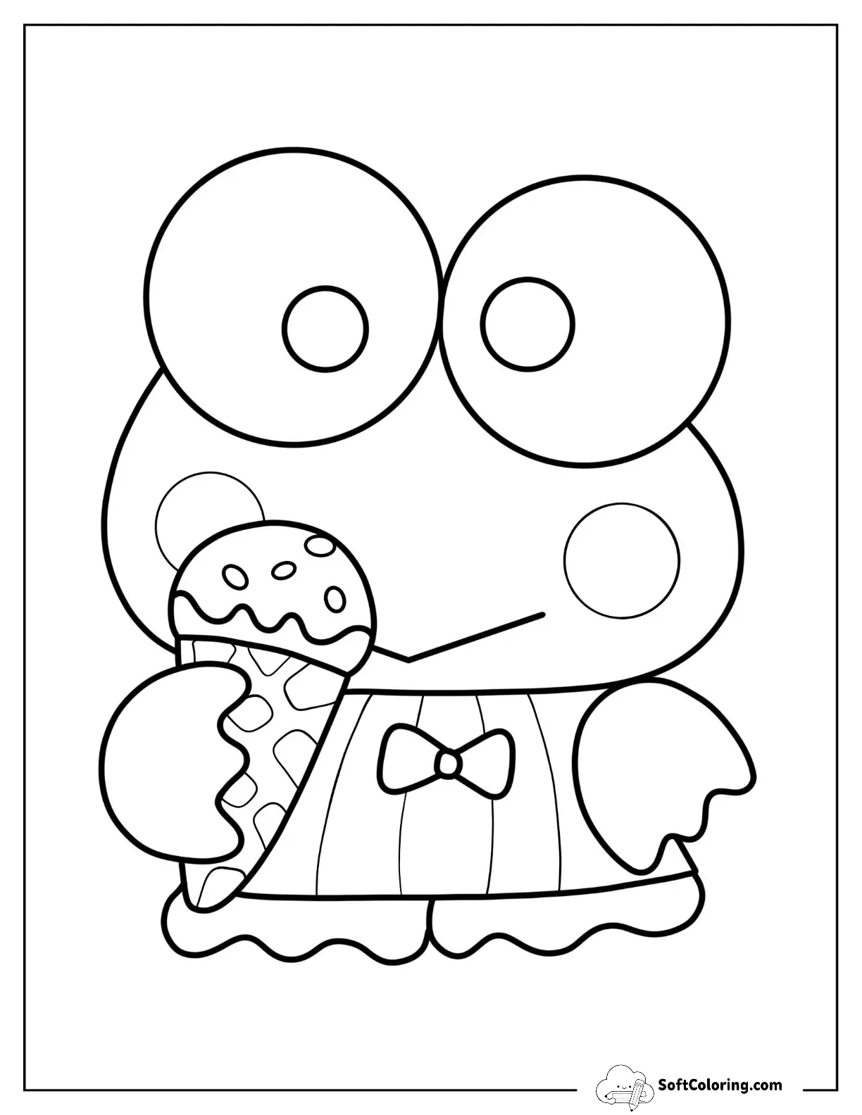 Kawaii Keroppi Eating Ice Cream