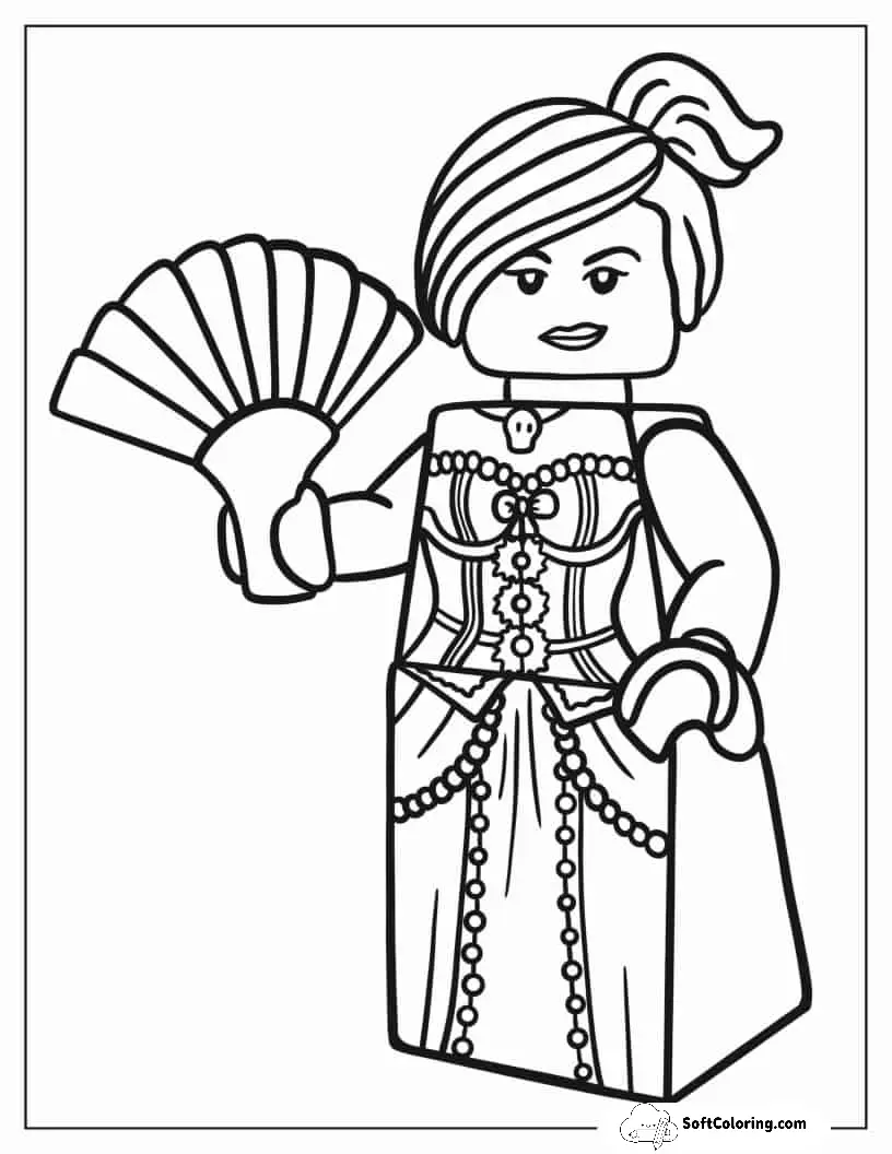 Kawaii Lego Lucy Wyldstyle To Color