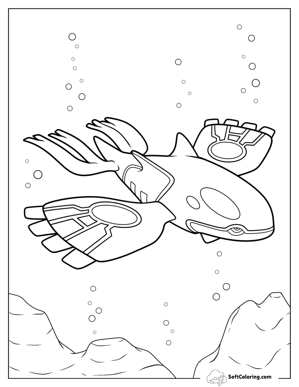 Kyogre Swimming In The Ocean