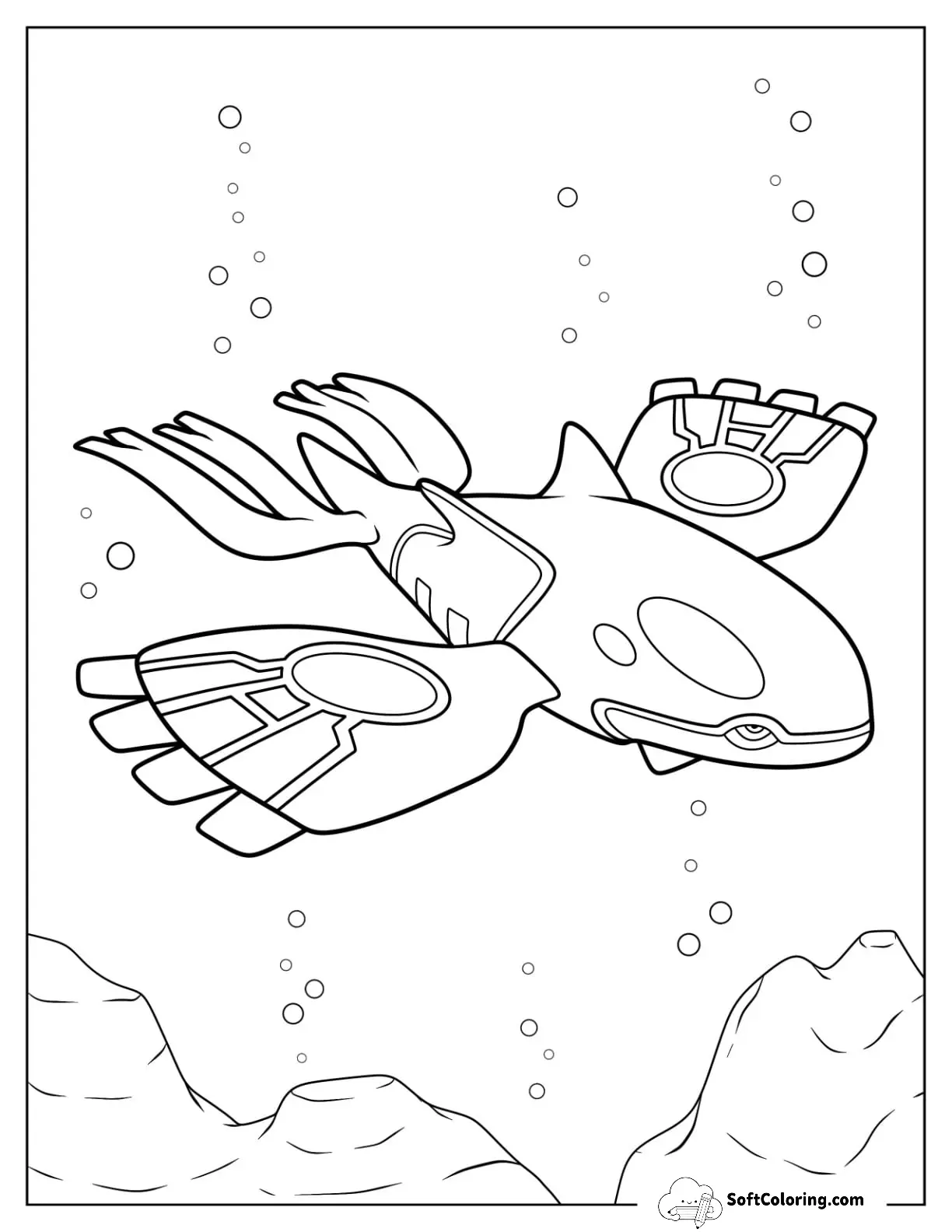 Kyogre Swimming In The Ocean