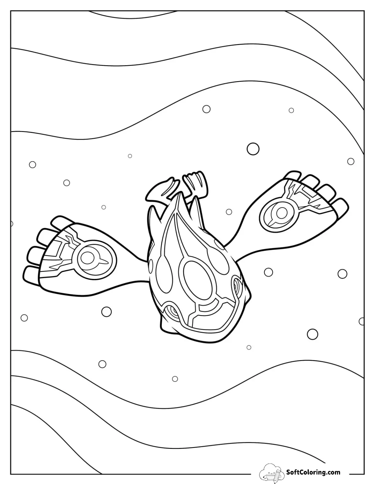 Kyogre Under Water Legendary Pokemon Coloring Page