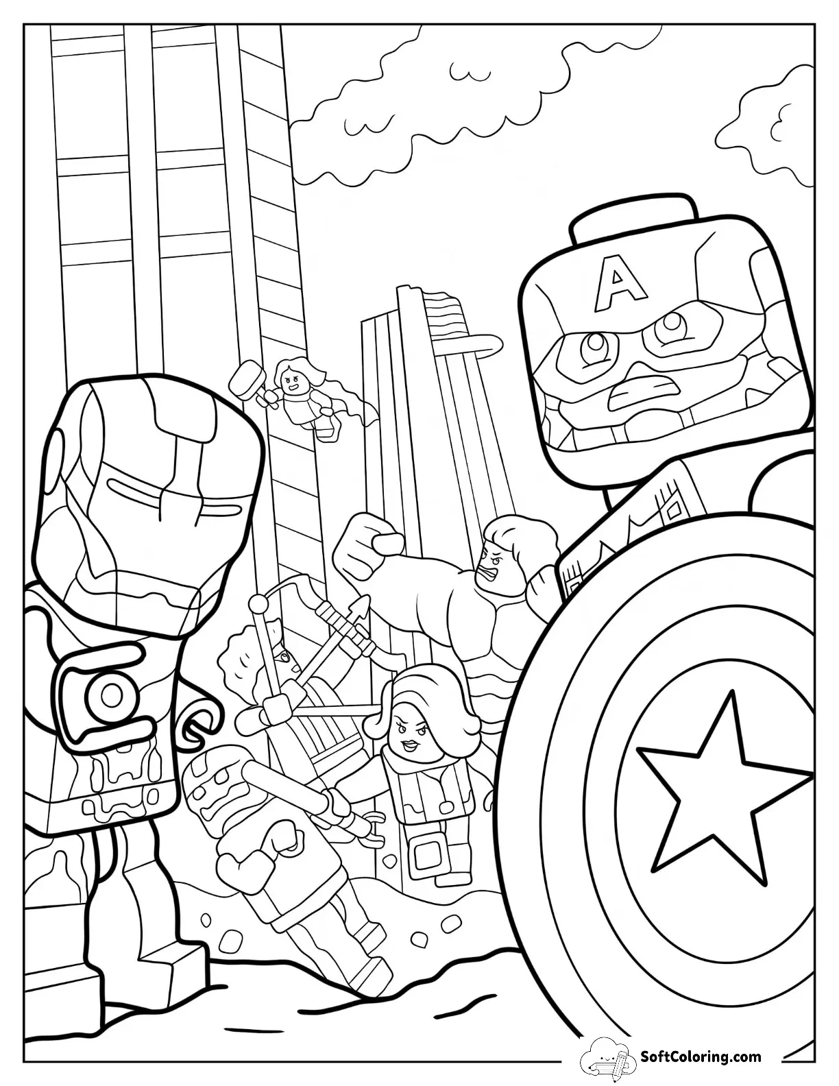 Lcaptain America, Iron Man, Black Widow, Hawkeye, And Thor
