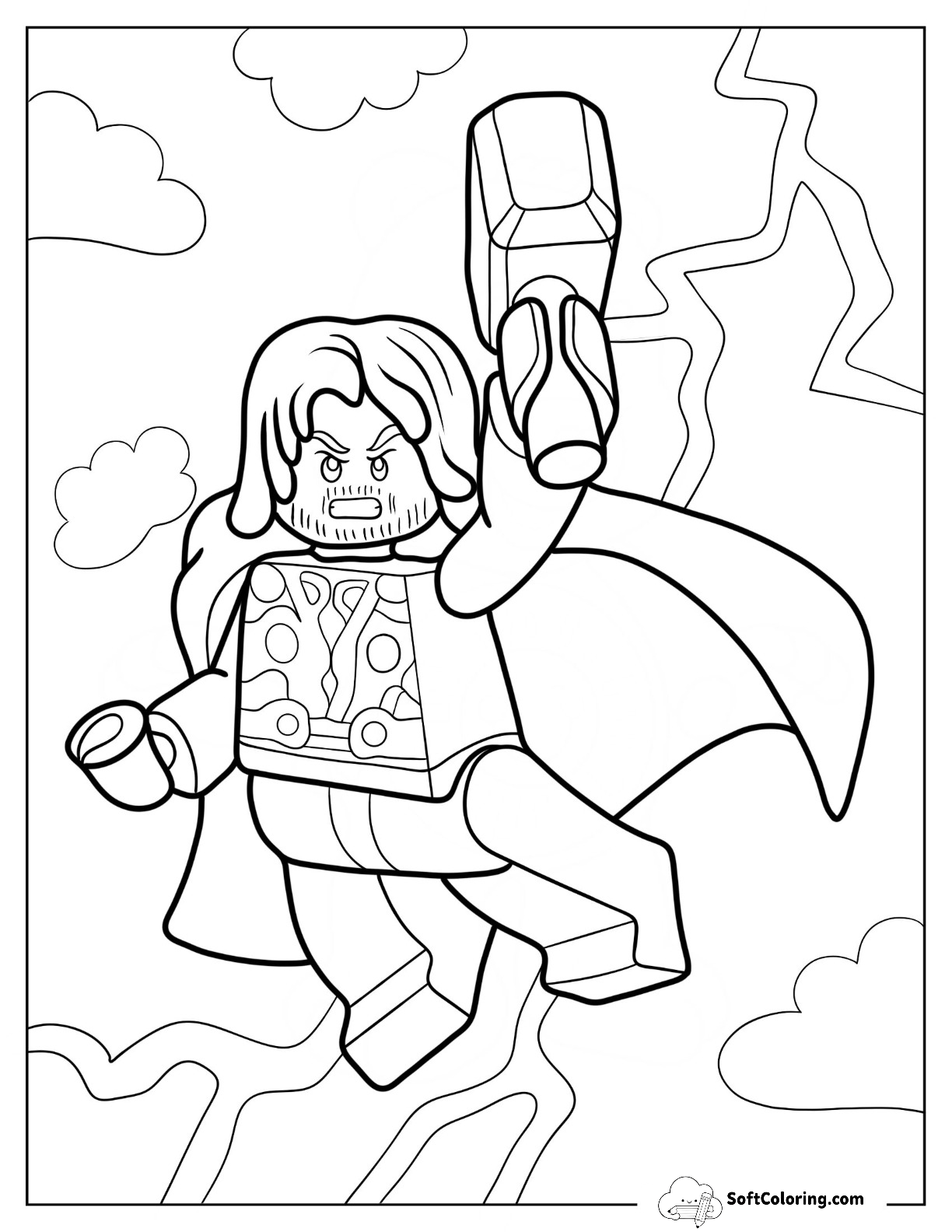 Thor With Hammer Summoning Lightning