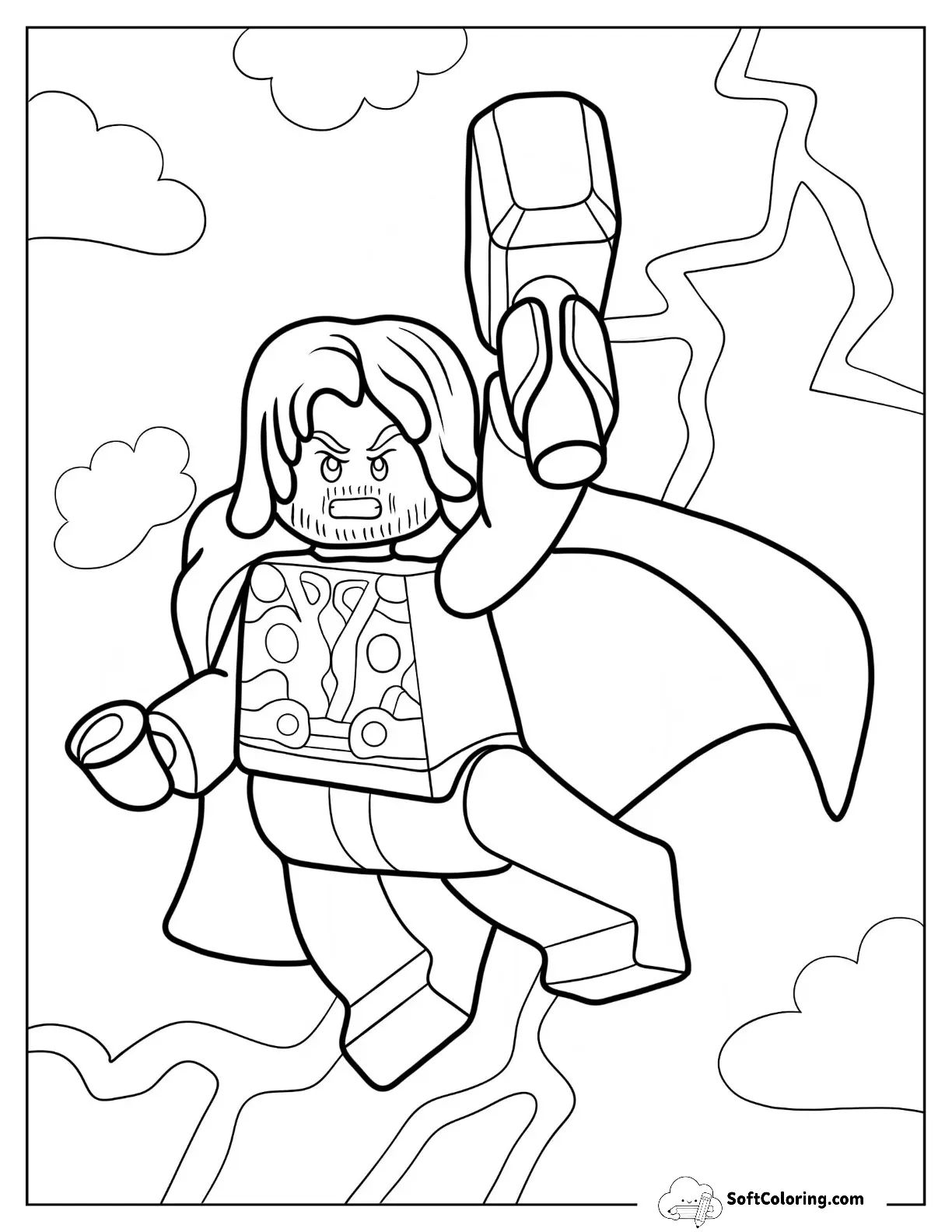 Thor With Hammer Summoning Lightning