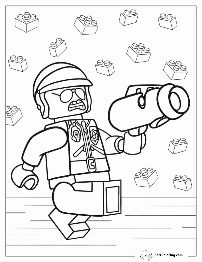 Lego Bad Cop Coloring In