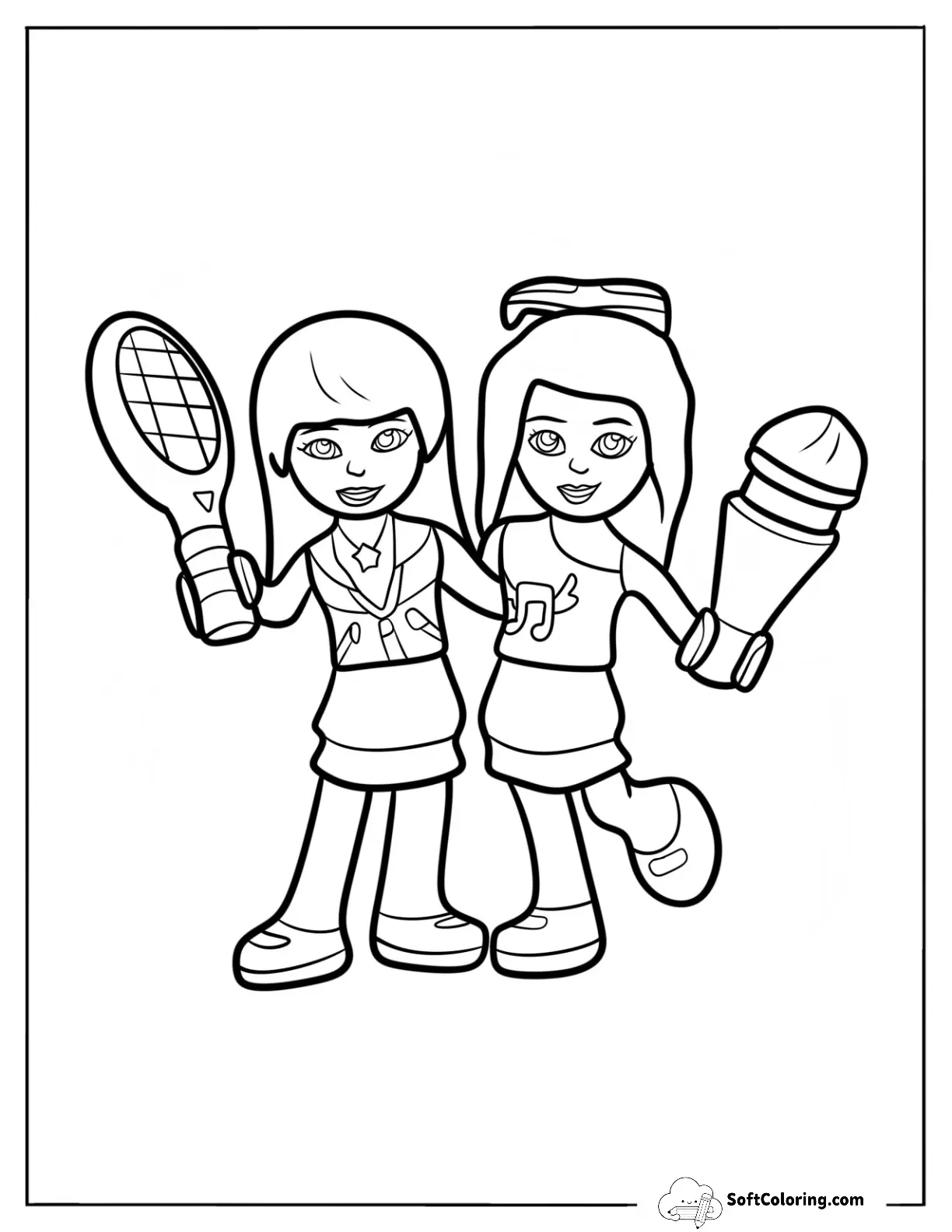 Stephanie And Olivia In Tennis Outfits For Preschoolers