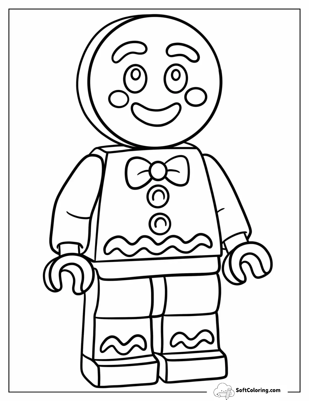 Lego Gingerbread Man In Christmas Outfit For Kids