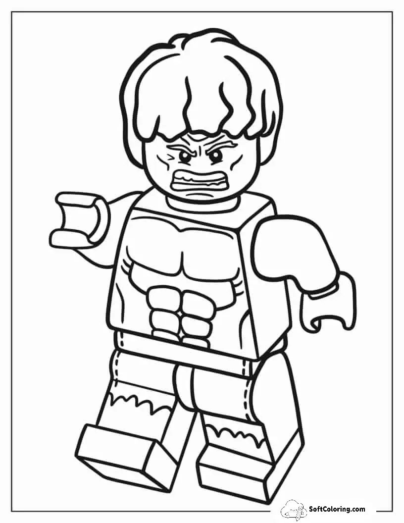 Lego Hulk Outline