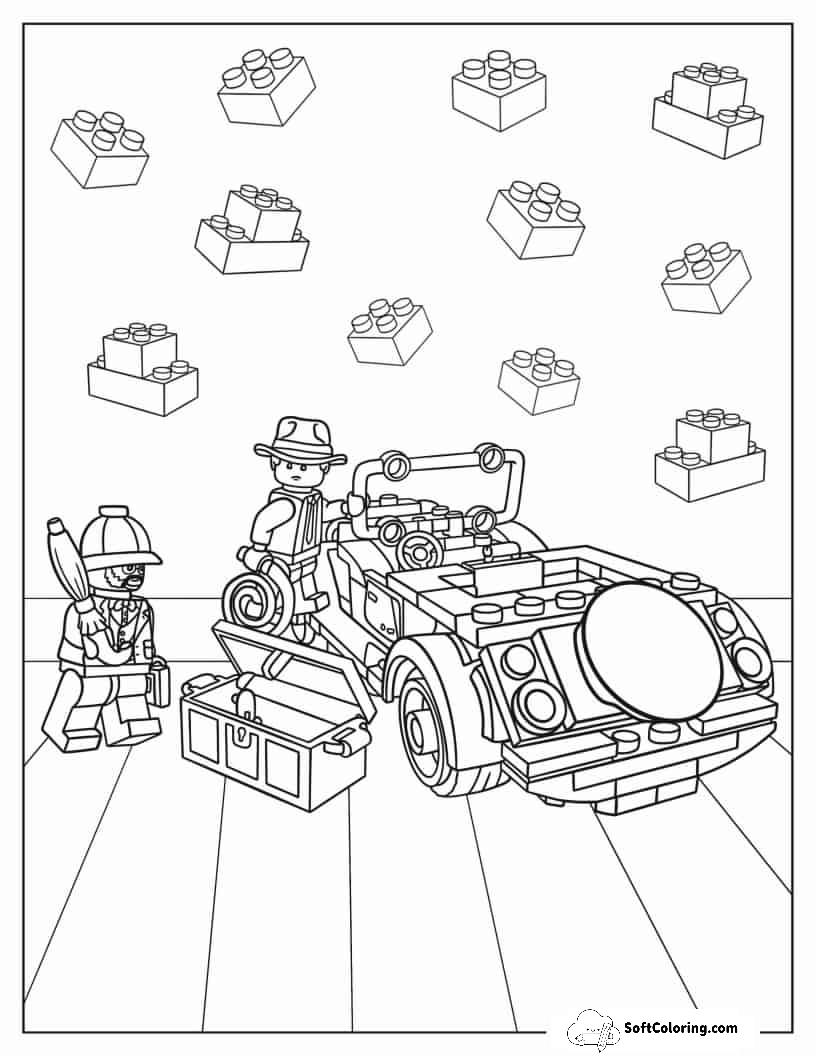 Lego Indiana Jones Coloring In For Kids