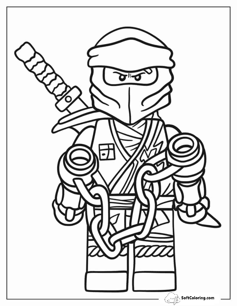Lego Ninjago Jay Outline