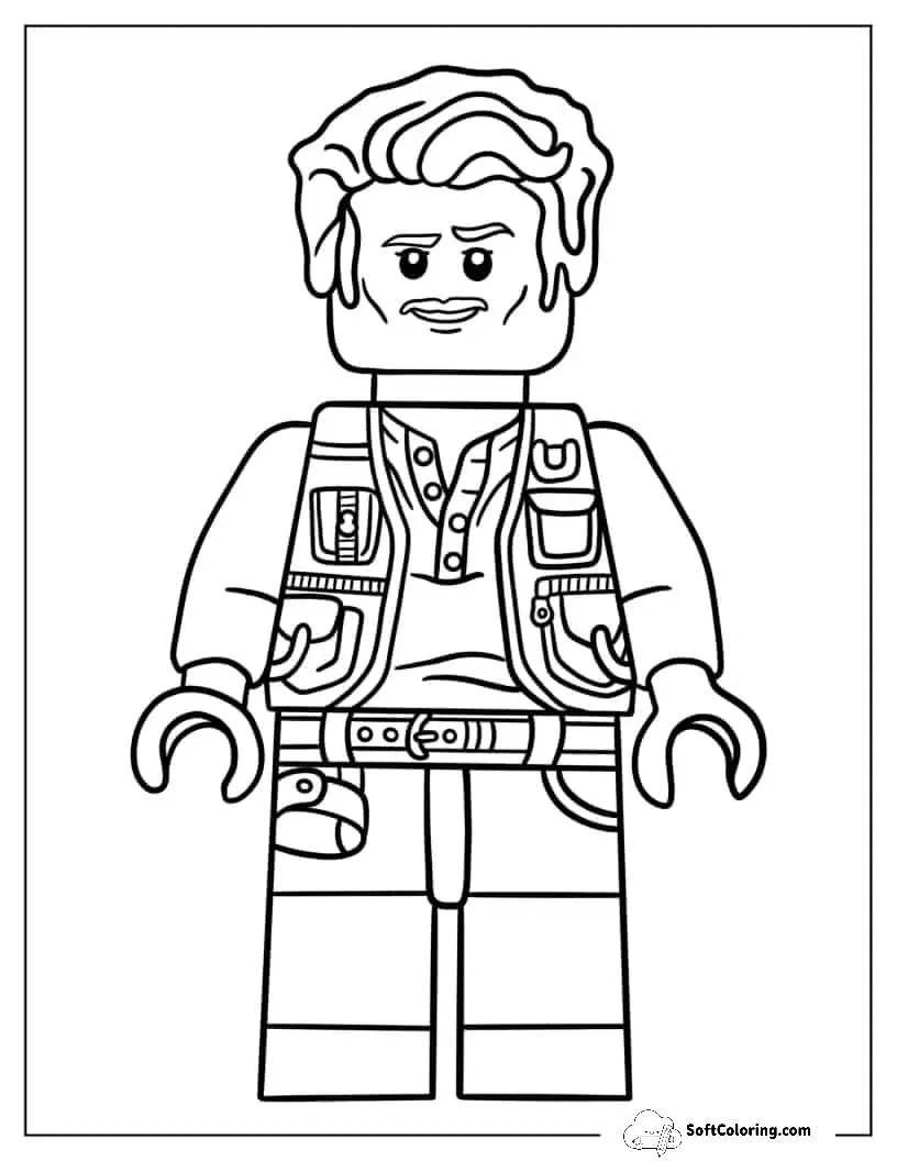 Lego Owen Grady From Jurassic World To Color