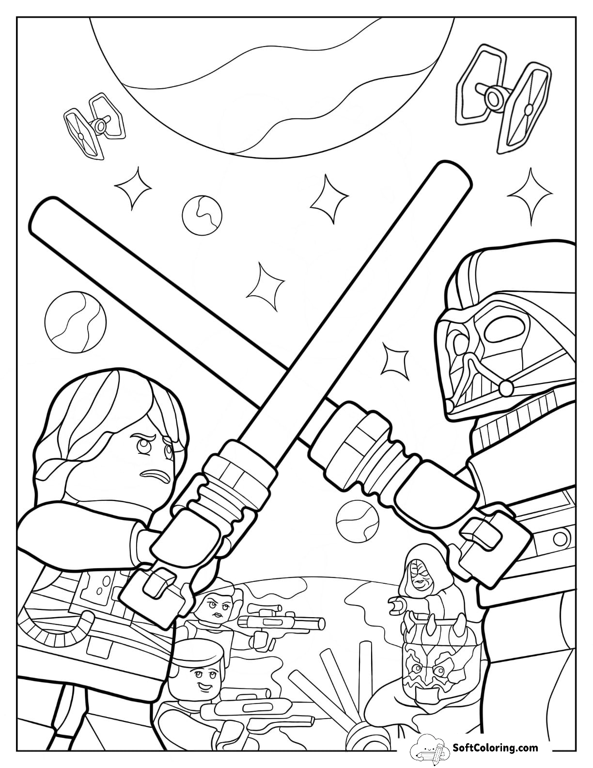 Luke Skywalker Fighting With Darth Vader