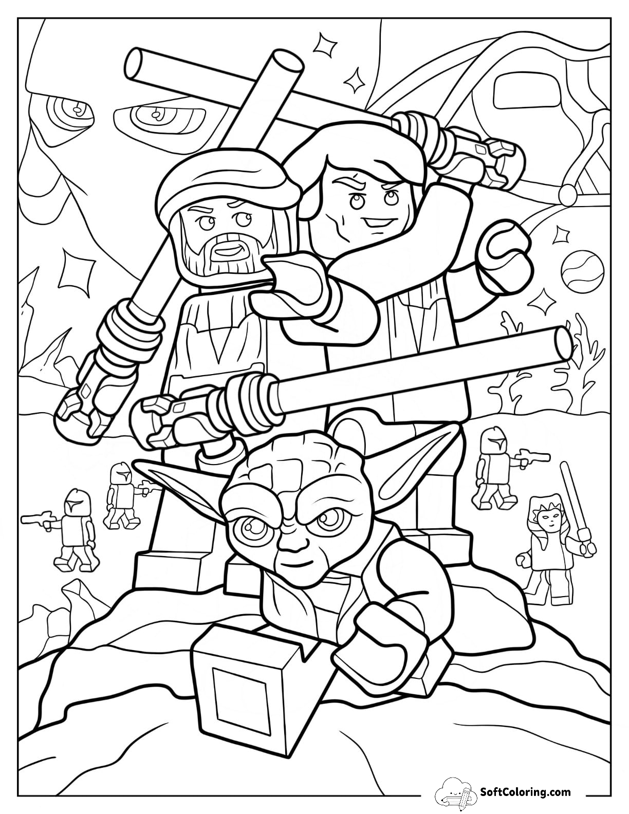 Luke Skywalker, Obi Wan Kenobi, And Master Yoda