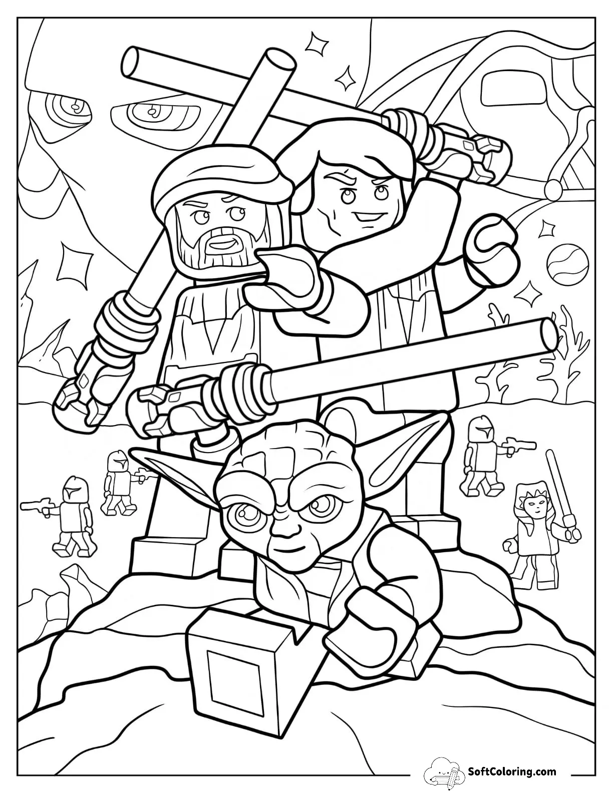 Luke Skywalker, Obi Wan Kenobi, And Master Yoda
