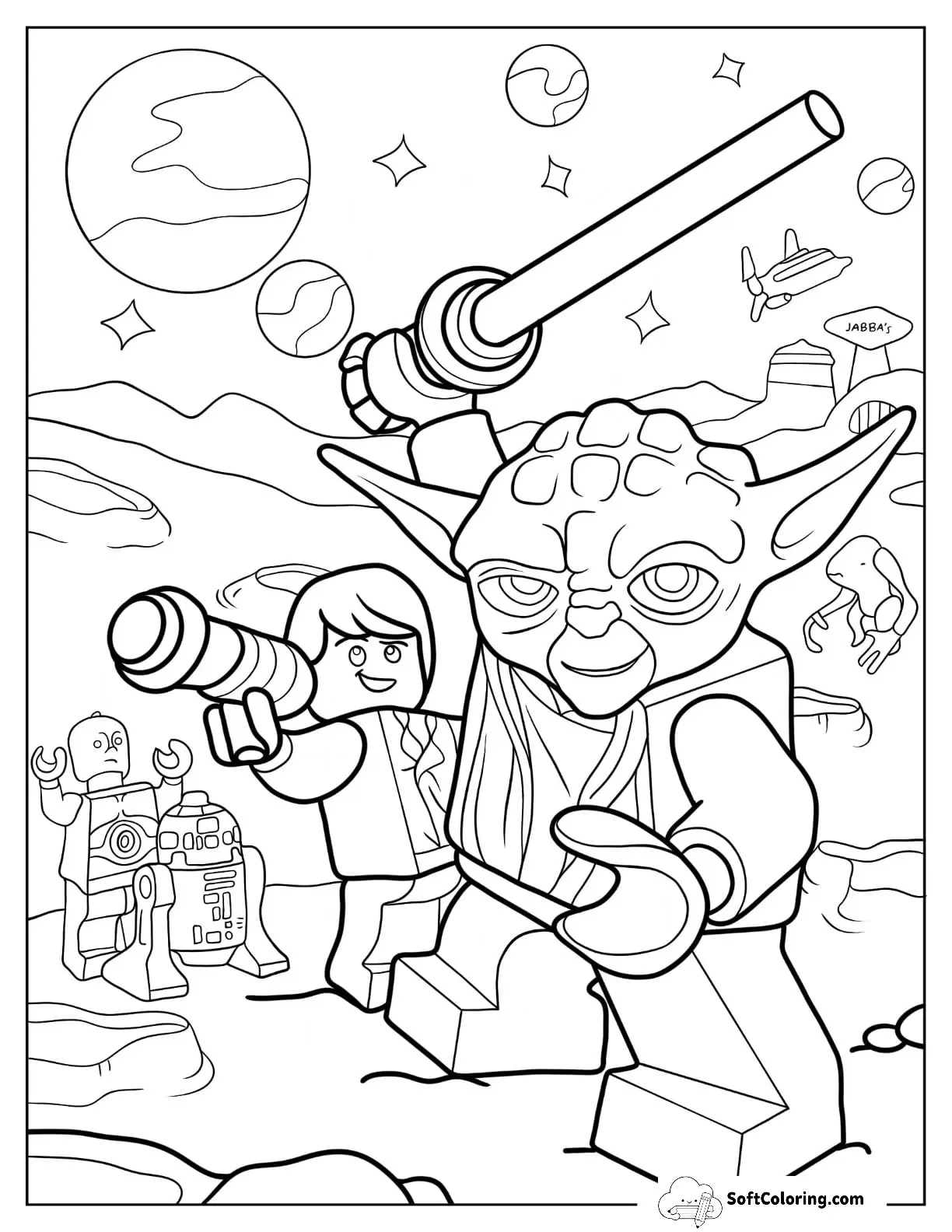 Lego Star Wars Of Master Yoda With Luke Skywalker