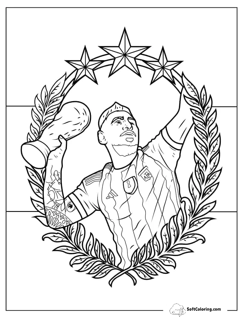 Lionel Messi With World Cup Trophy Poster