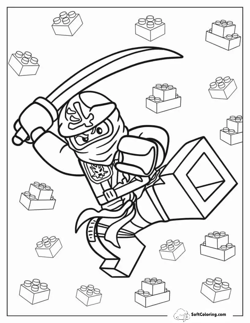 Lloyd Montgomery Garmadon Fighting With Sword