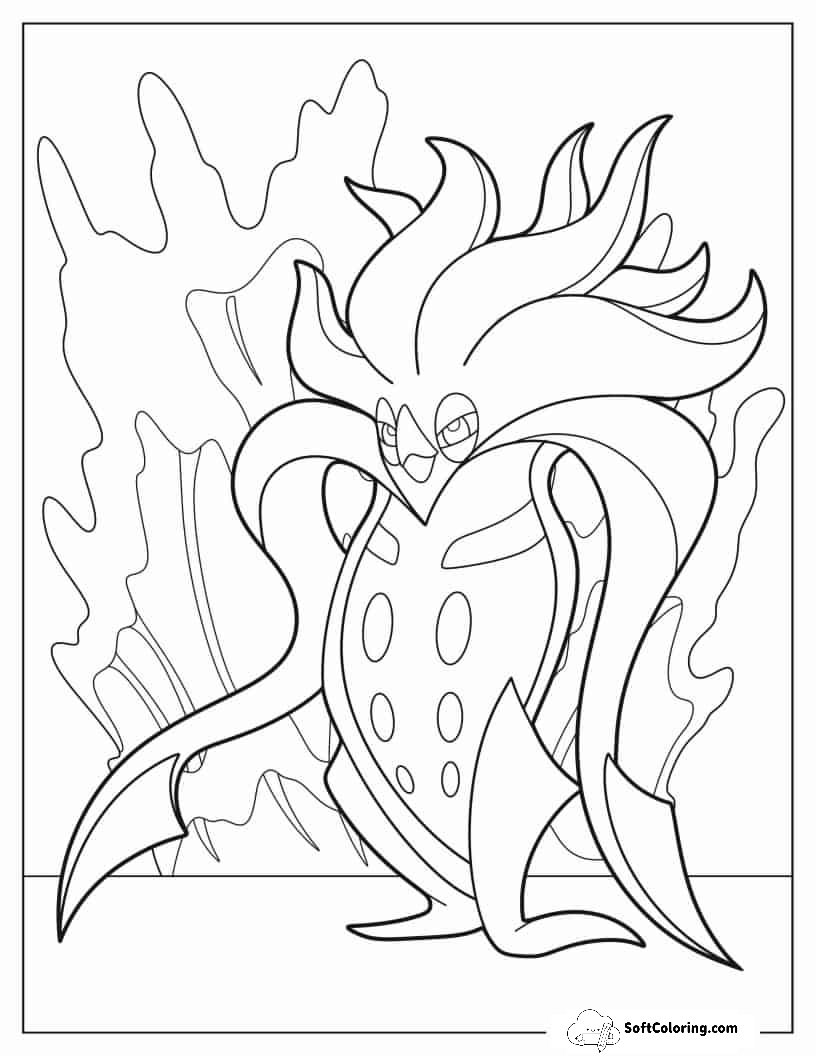 Malamar Psychich Pokemon Coloring In