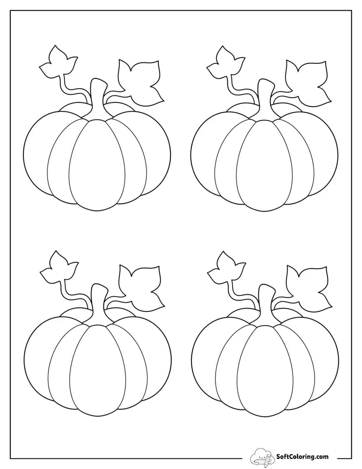 Medium Autumn Pumpkin Template
