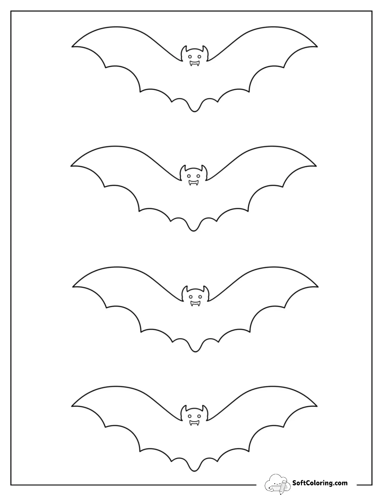 Medium Basic Bat Template For Kids