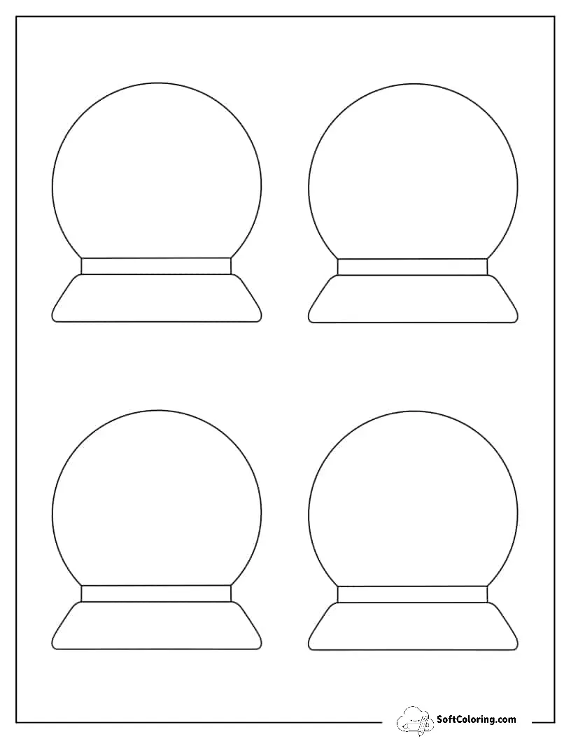 Medium Basic Blank Snow Globe Template