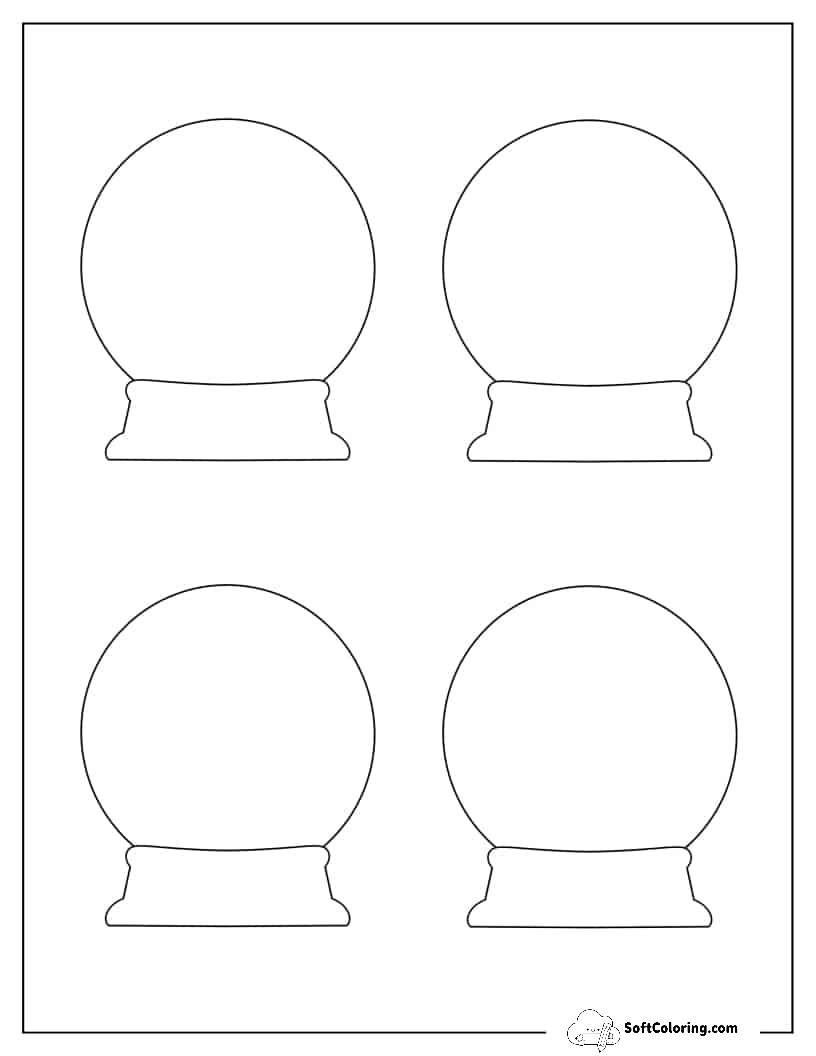 Medium Blank Snow Globe Template