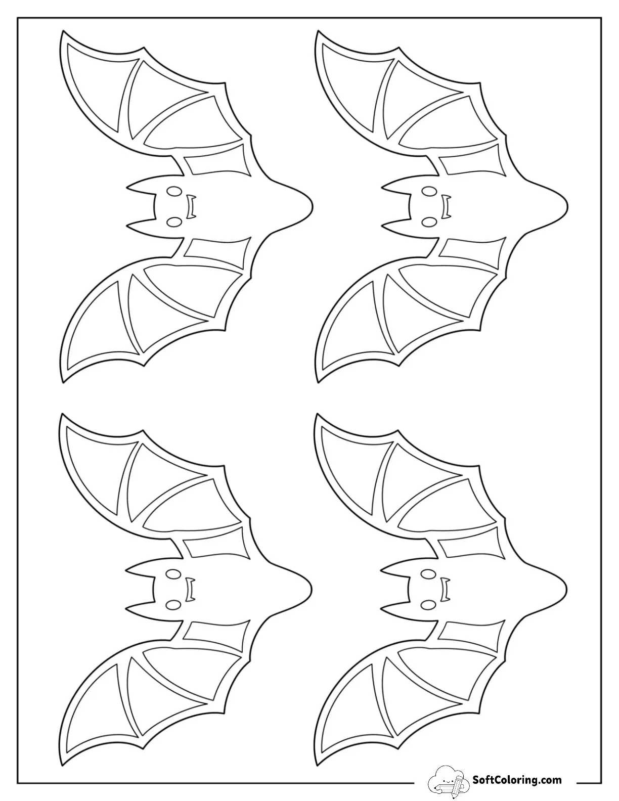 Medium Detailed Bat Template