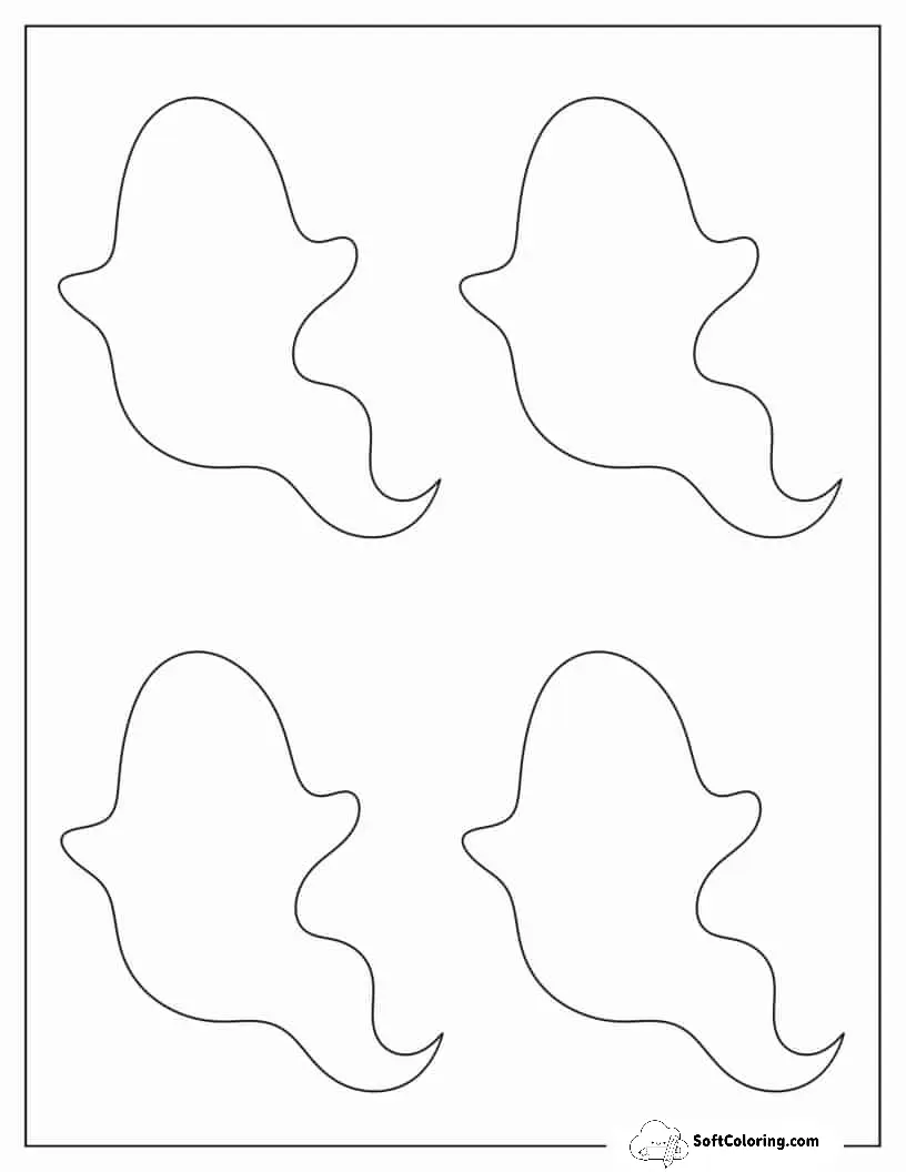 Medium Floating Ghost Template