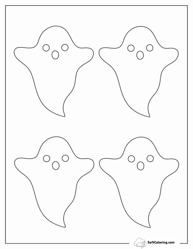 Medium Kawaii Ghost Template
