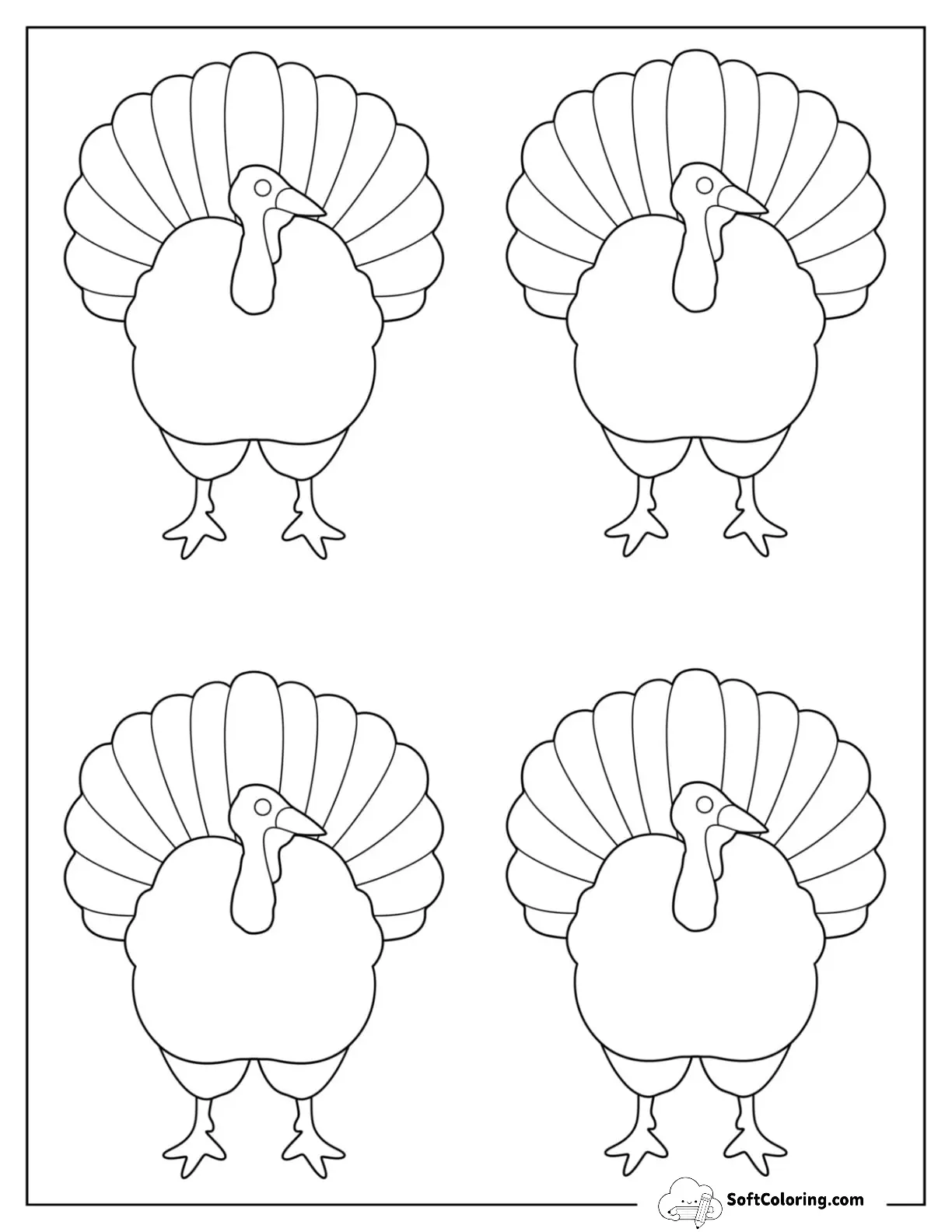 Medium Realistic Turkey Template