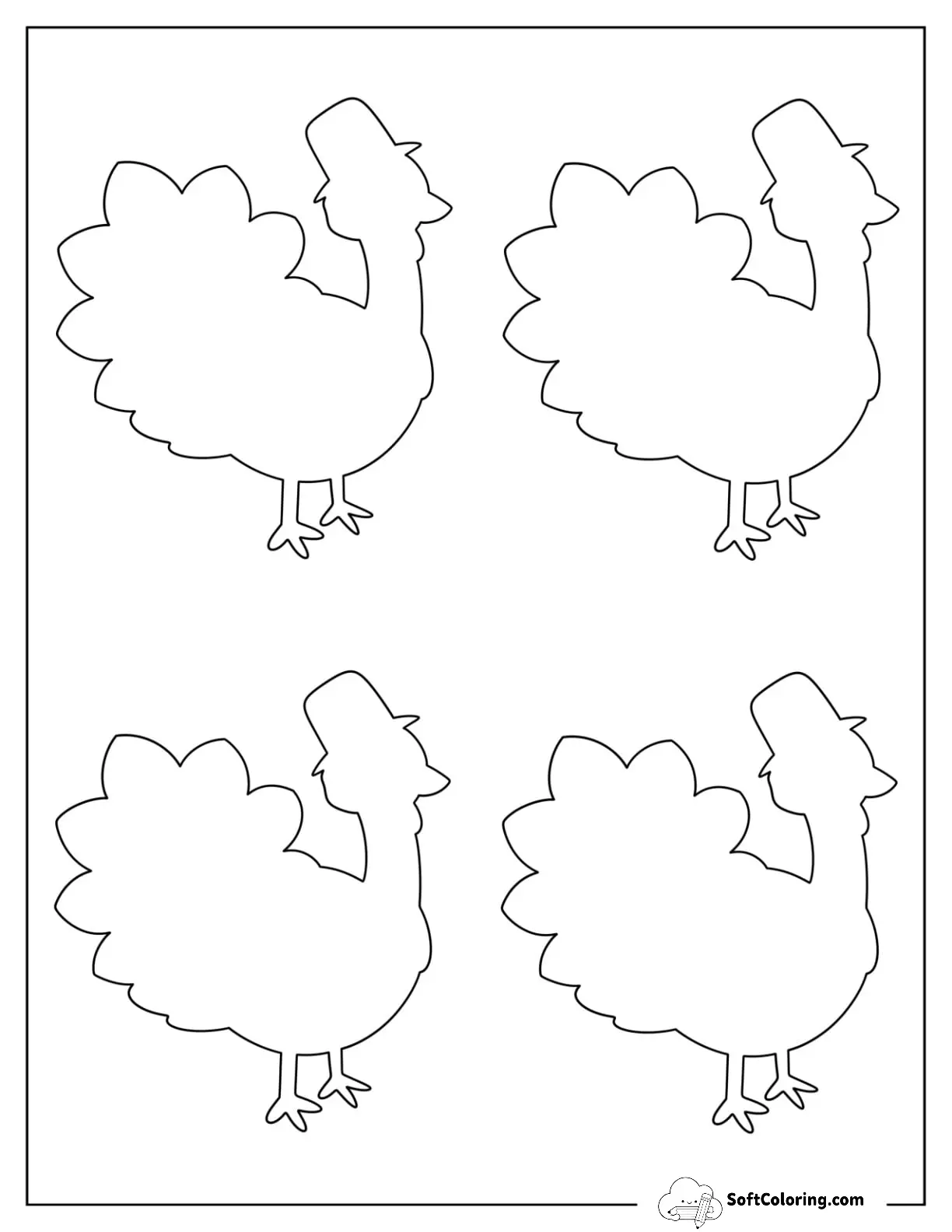 Medium Thanksgiving Turkey Template