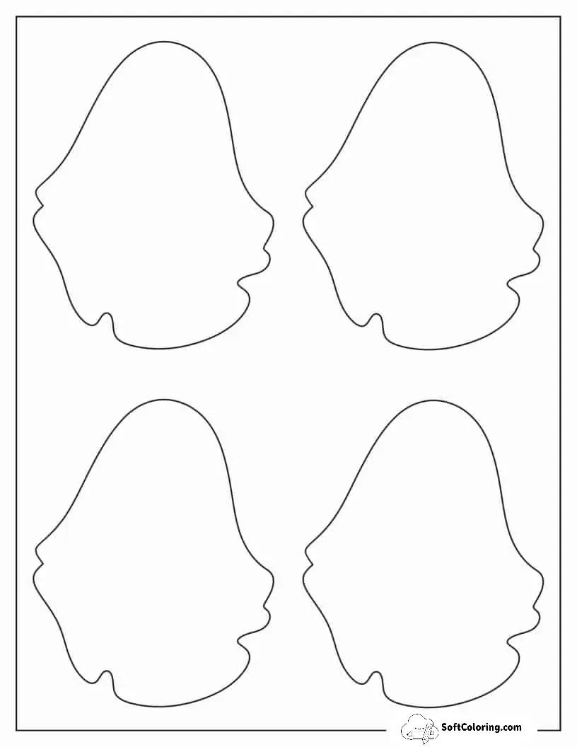 Medium Traditional Ghost Template For Kids