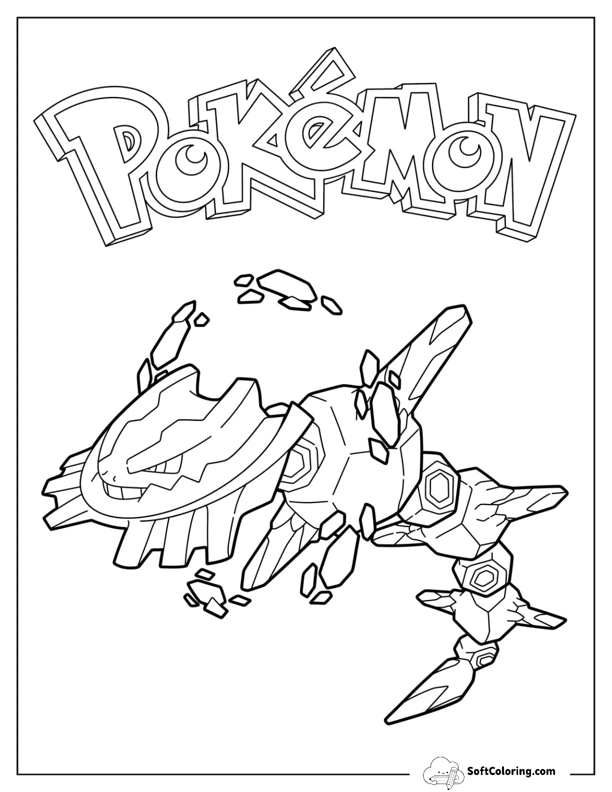 Mega Pokemon Coloring Page Of Mega Steelix Pokemon Poster