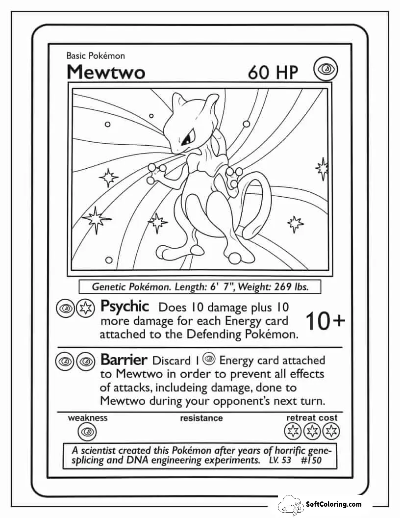Mewtwo Pokemon Card