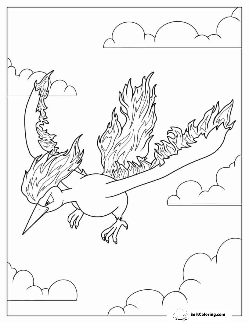 Moltres Pokemon To Color In