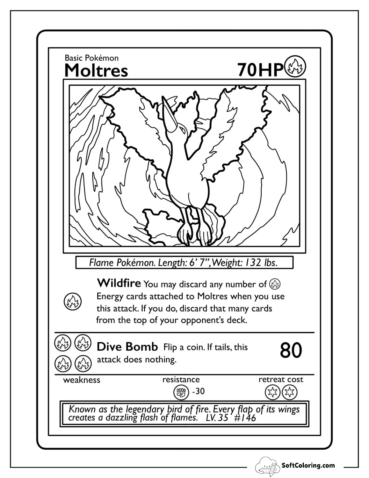 Moltress Wildfire Pokemon Card