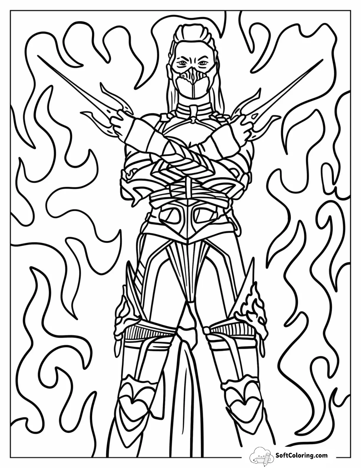 Mortal Kombat Of Mileena Holding Up Twin Blades