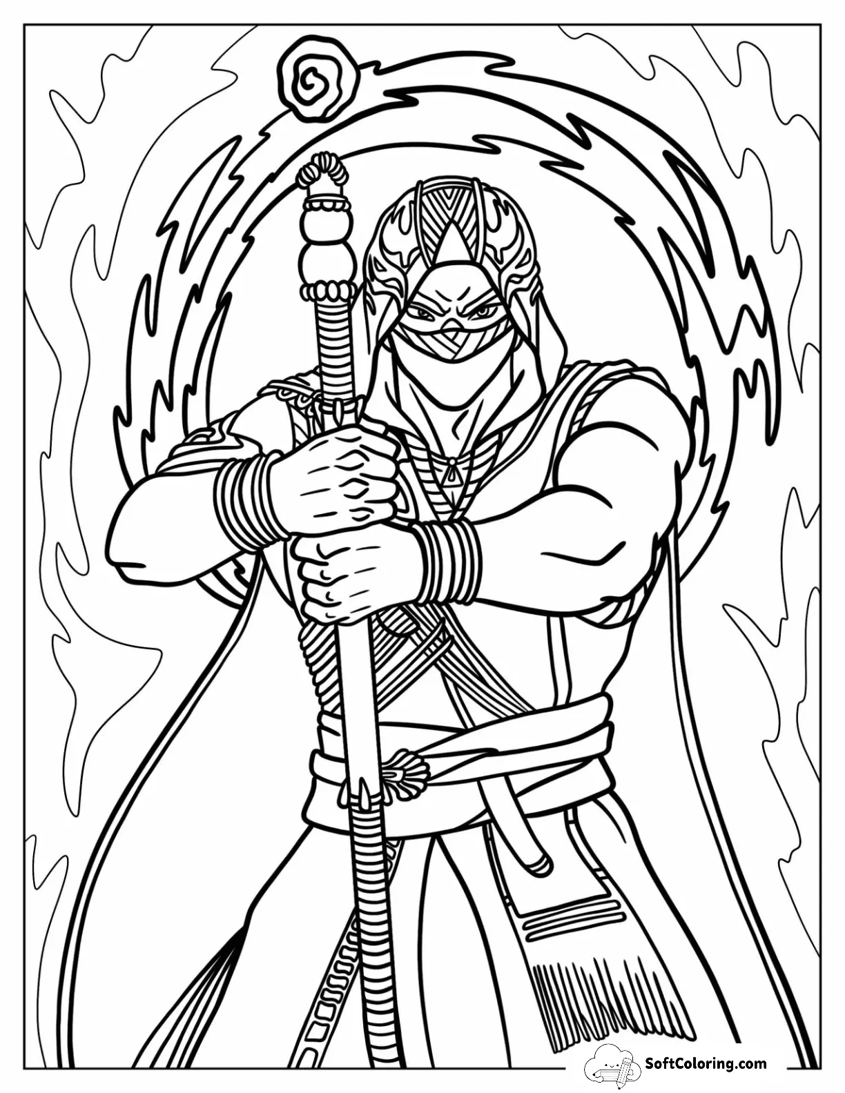 Mortal Kombat Of Rain Holding Massive Sword