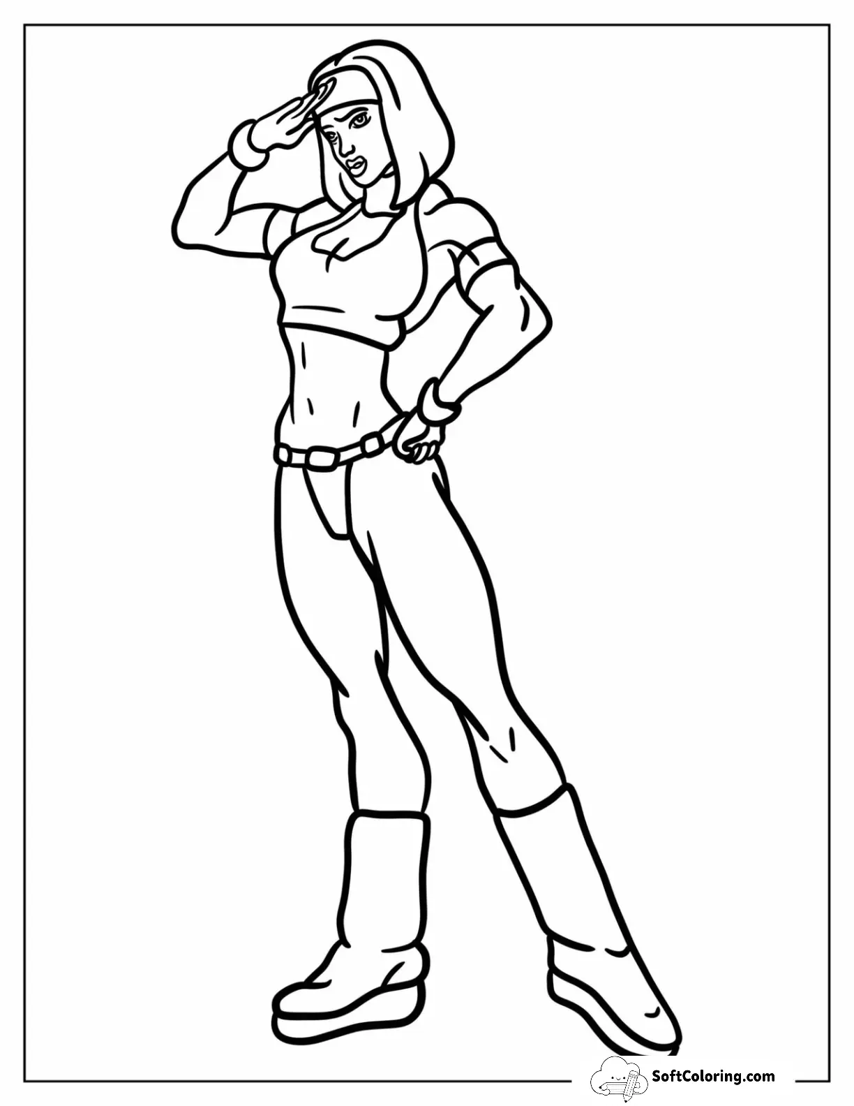 Mortal Kombat Of Sonya Blade With Her Hands Over Her Eyes