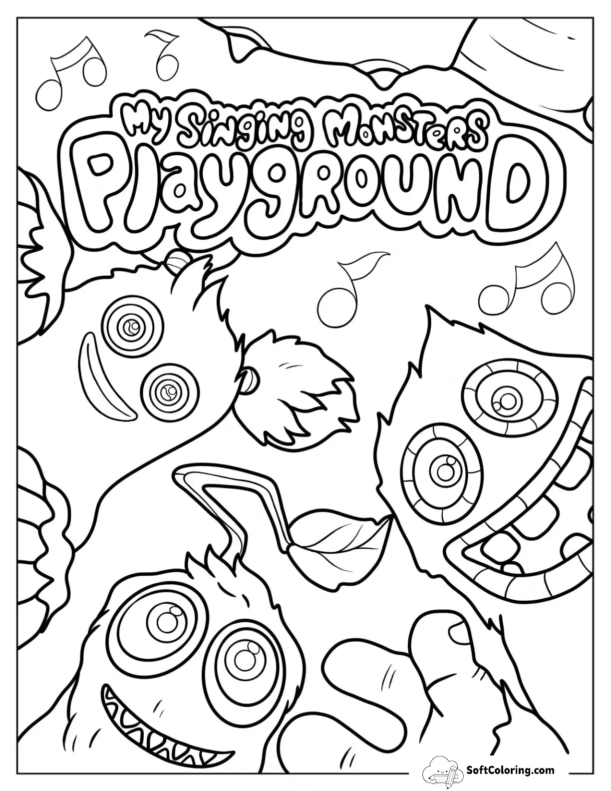 My Singing Monsters Coloring Page Of Playground