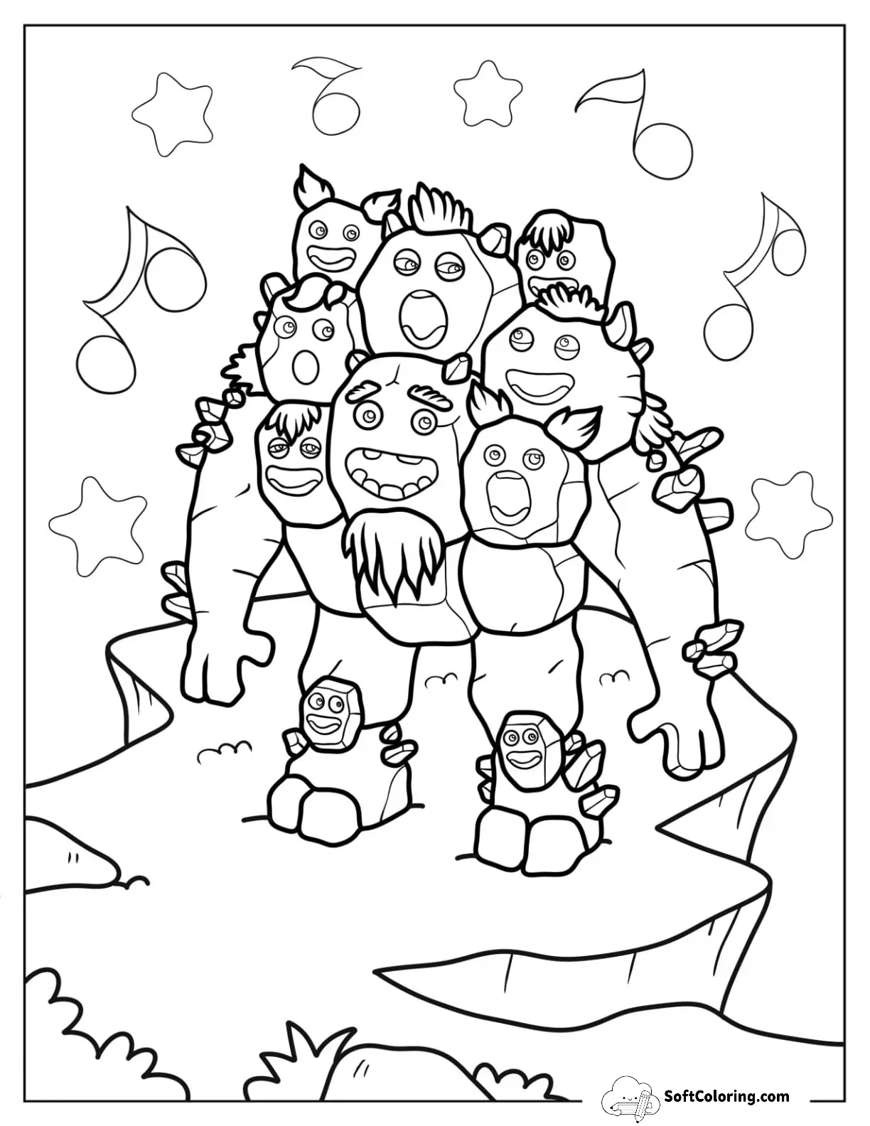My Singing Monsters Coloring Pageof Quarrister