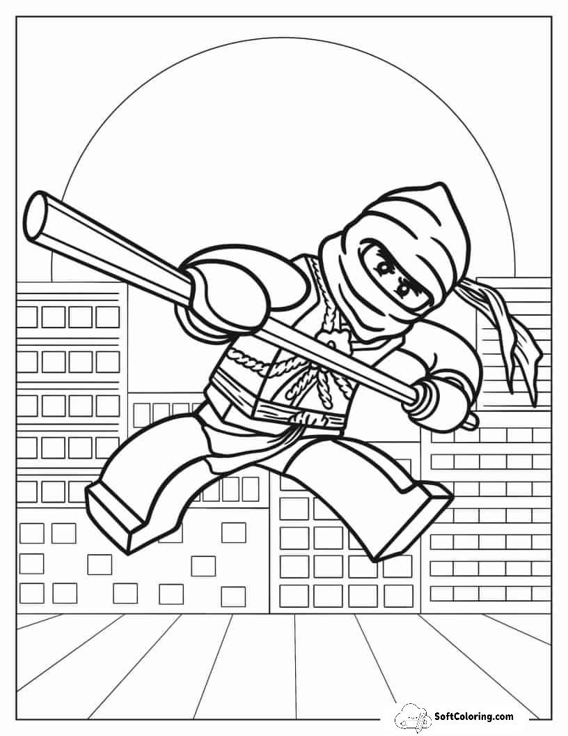 Ninjago Lloyd Fighting In City