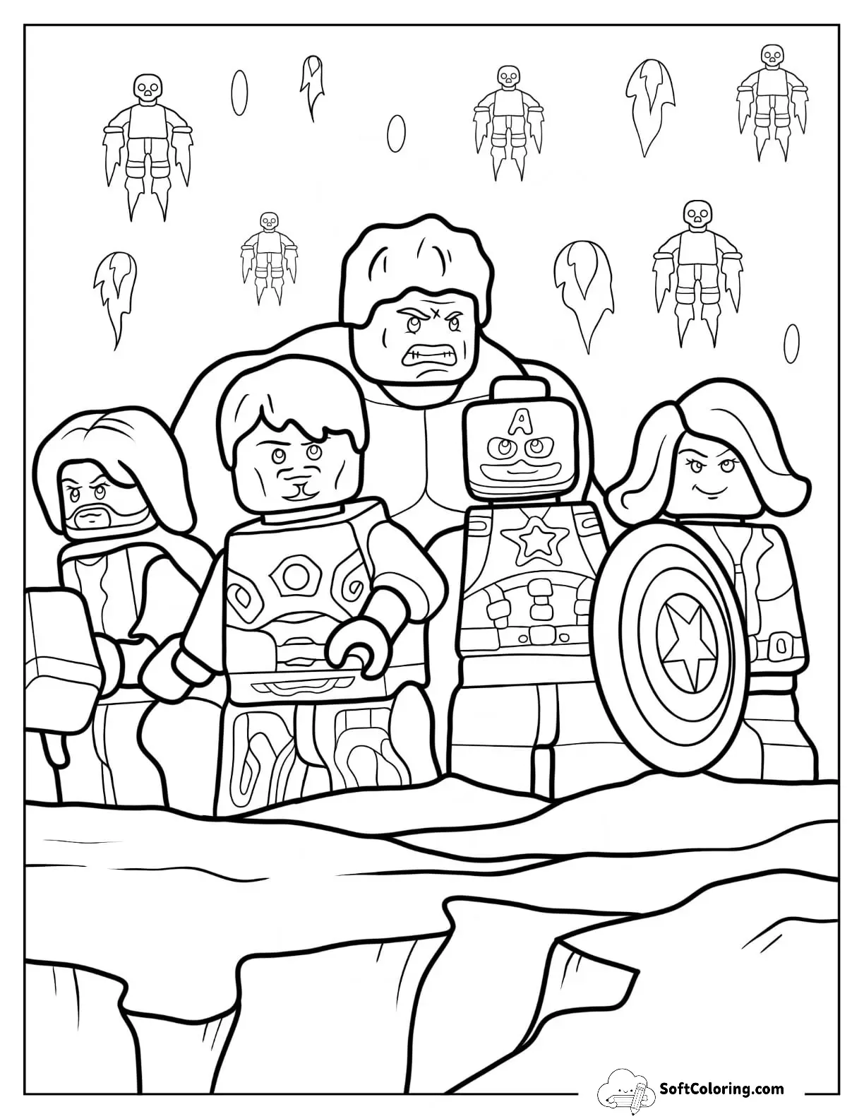 Iron Man, Captain America, Hulk, And Black Widow