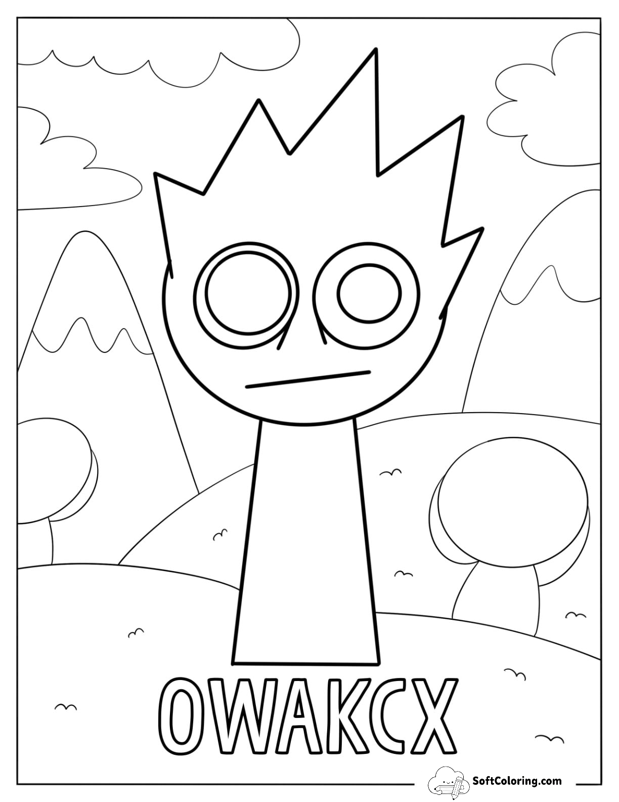 Owakcx Sprunki Coloring Page