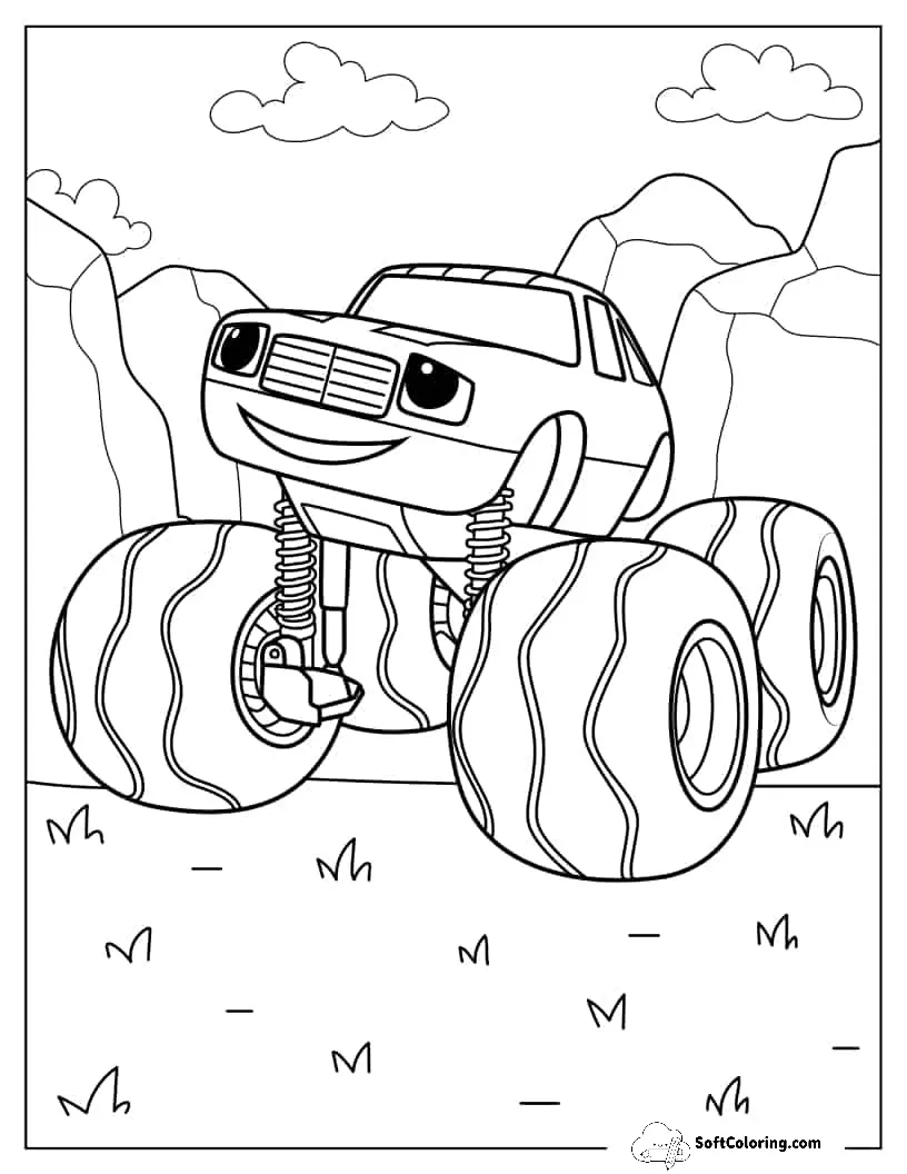 Pickle Smiling To Color For Kids